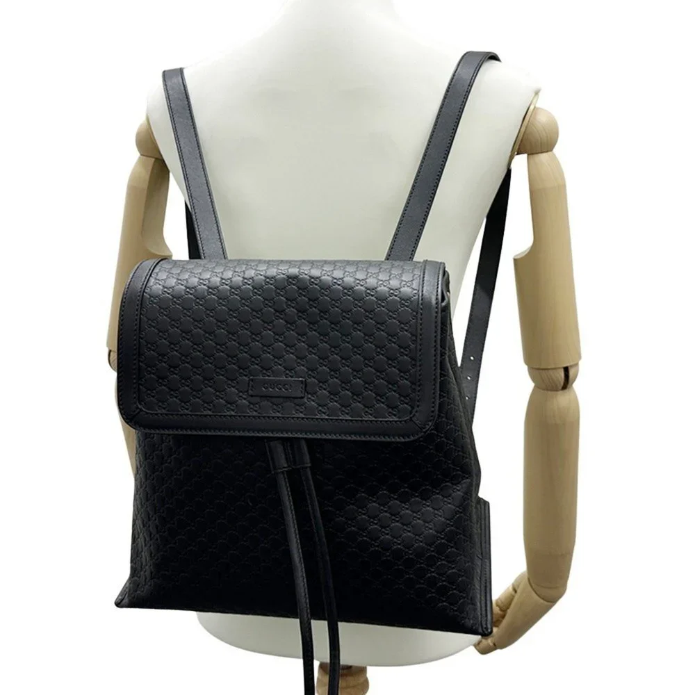 GUCCI Black Leather Backpack - Picture 9 of 13